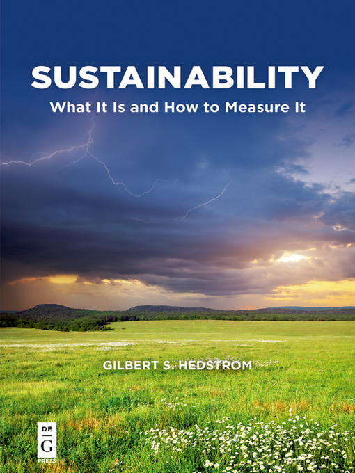 Title details for Sustainability by Gilbert S. Hedstrom - Available
